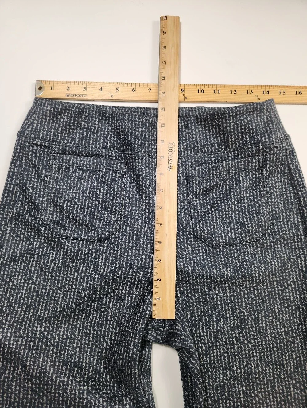 Cabi Knit Pull-On Bootcut Pants Medium Gray Black Career Office Stretch Trousers